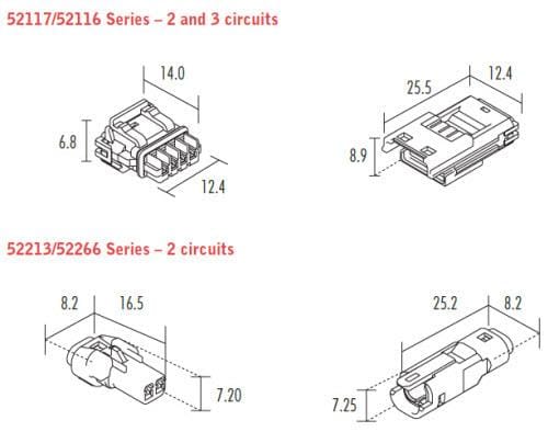 Molex Mizu-P25™ 防水小型コネクタ